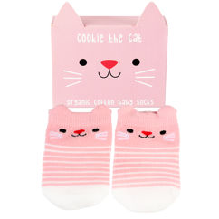 pair of baby socks - cookie the cat