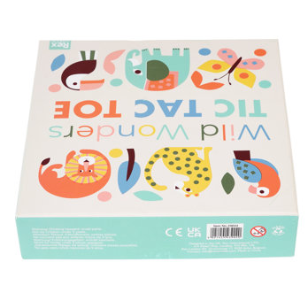 tic-tac-toe aus holz wild wonders (drei gewinnt)