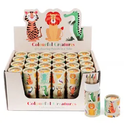 tube of colouring pencils - colourful creatures tube of colouring pencils - colourful creatures