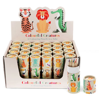 dose mit buntstiften colourful creatures (12 stück)