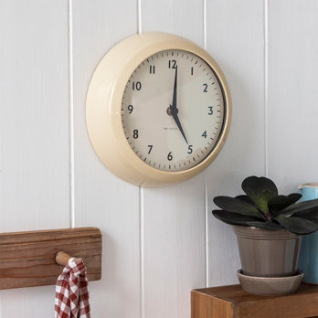 retro wall clock - cream