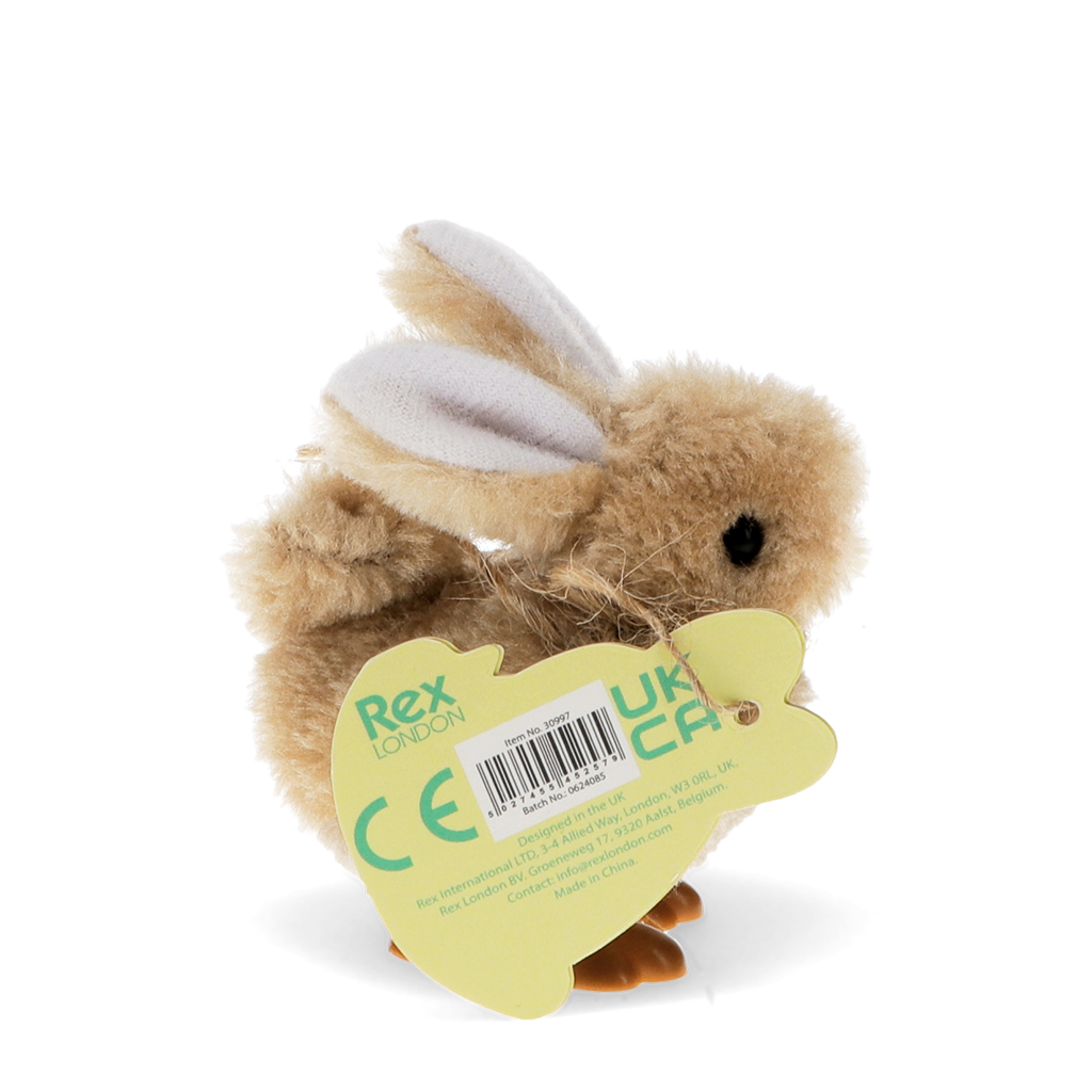 jouet à remonter pelucheux - lapin