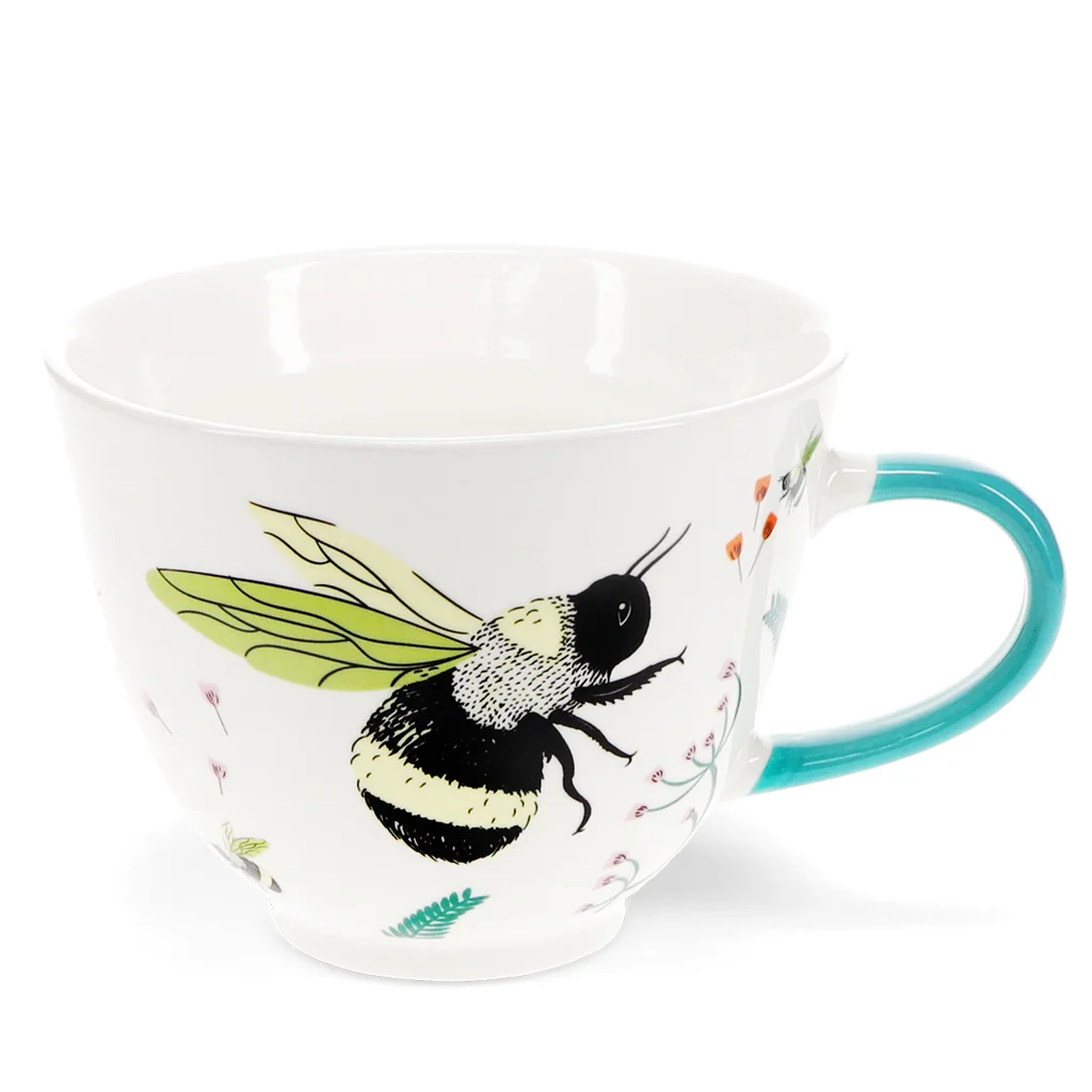 new bone china mug 550ml - bumblebee