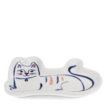 vide-poches en céramique - chat