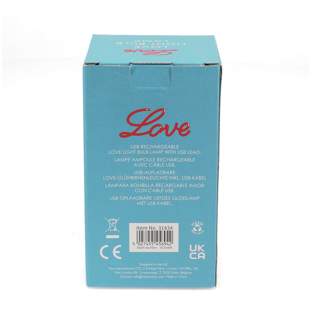usb rechargeable light bulb lamp - love