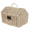 korb aus geflochtenem papier in form eines hauses
