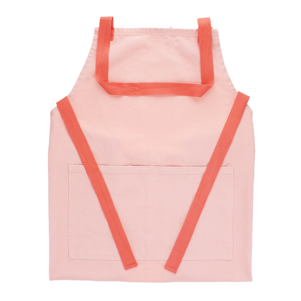 two-tone utility apron - pink