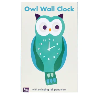 wooden wall clock with pendulum - owl wooden wall clock with pendulum - owl