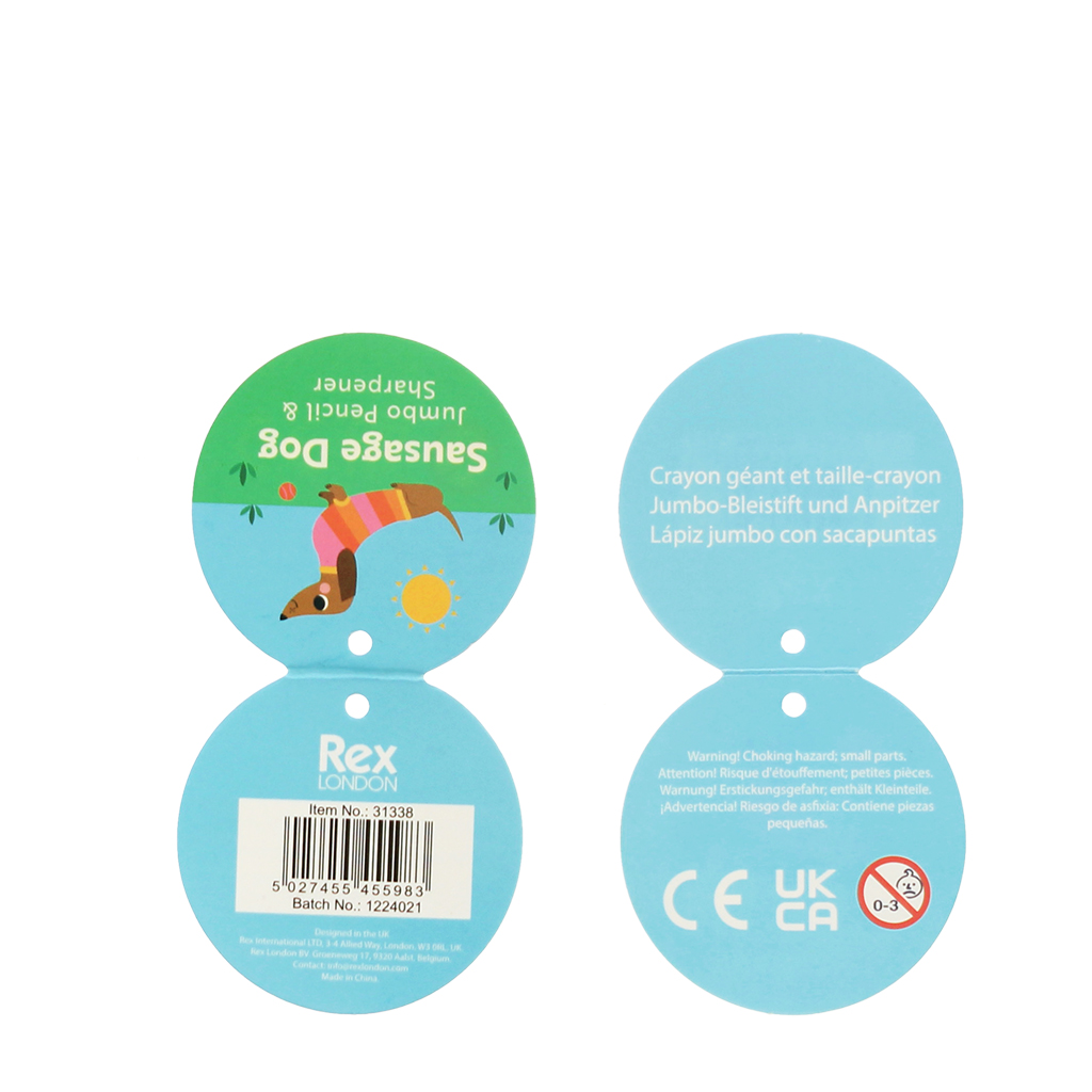 jumbo pencil with sharpener - sunny sausage dog