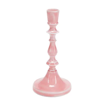 enamel candlestick (19cm) - pink enamel candlestick (19cm) - pink