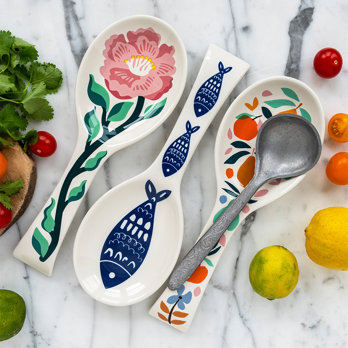 ceramic spoon rest - fish