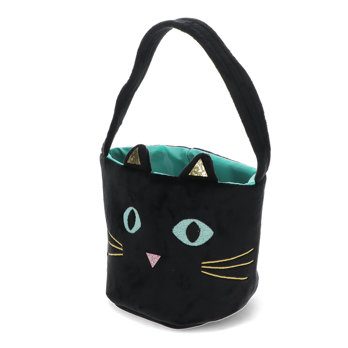 kleine stofftasche - schwarze katze