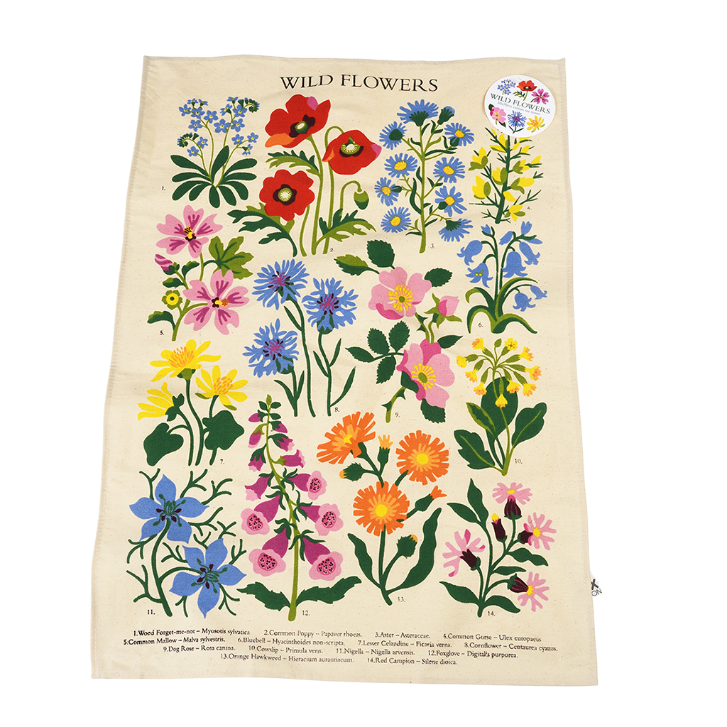 torchon à vaisselle wild flowers