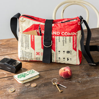 recycled cement bag handbag