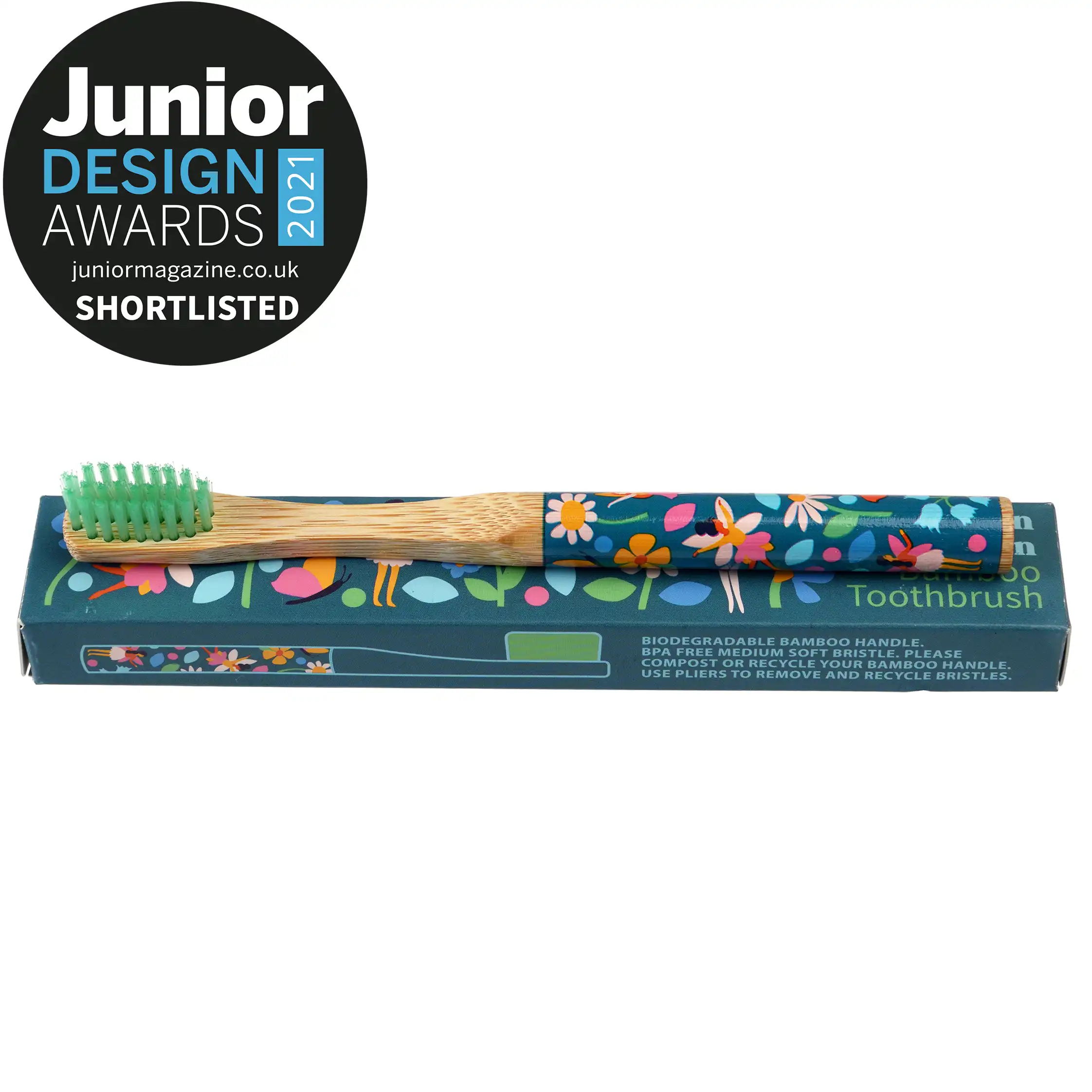 children's bamboo toothbrush - fairies in the garden