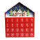 wooden advent calendar with led lights - red house