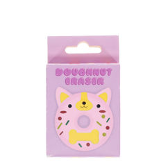 adorable animal doughnut eraser - dog