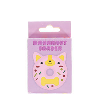 adorable animal doughnut eraser - dog