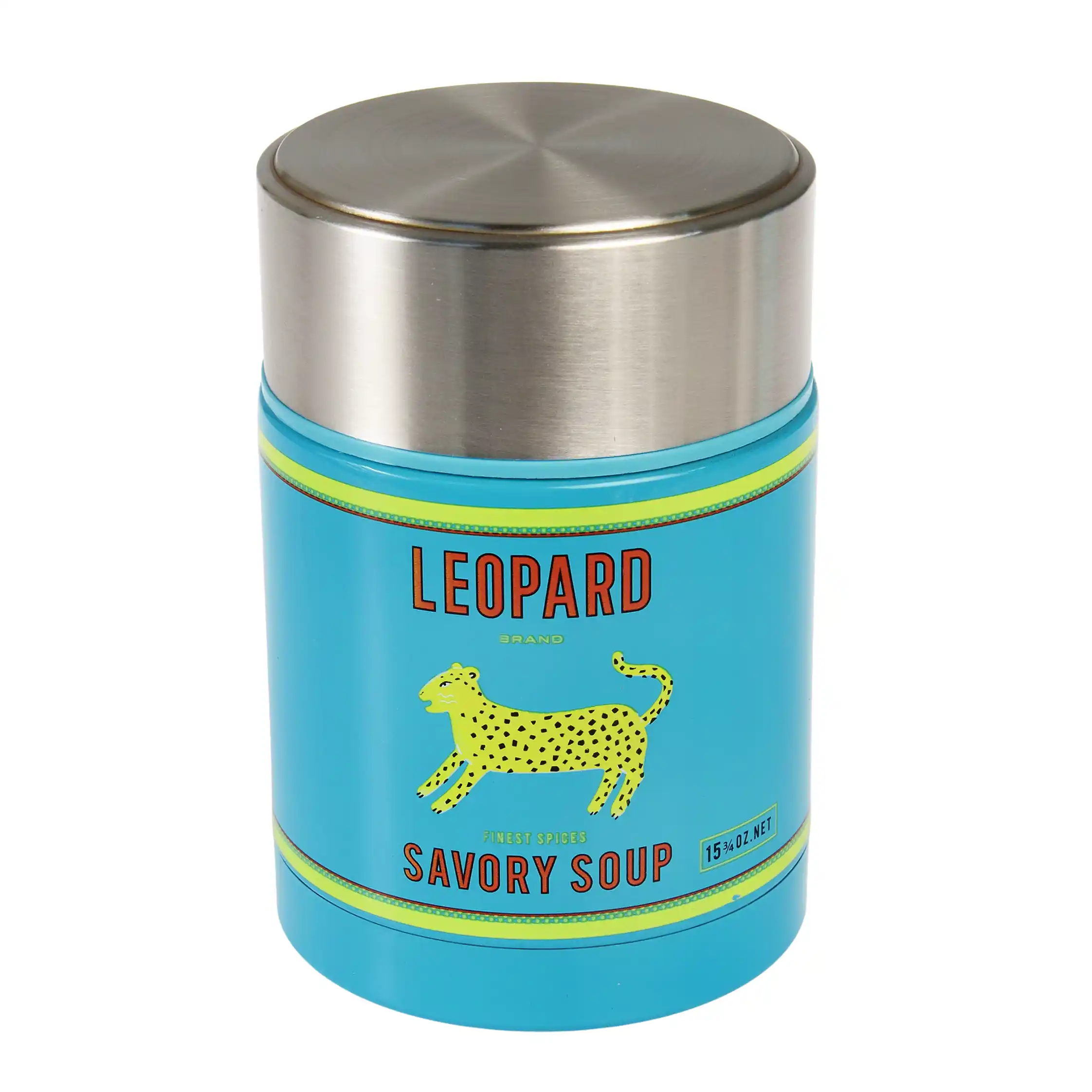 stainless steel food flask - leopard