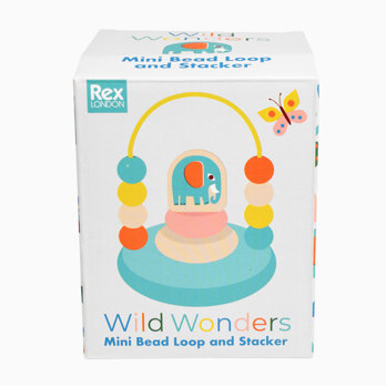 mini bead loop and stacker toy - wild wonders