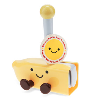rouleau anti-peluches avec étui - banane