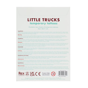temporary tattoos - little trucks