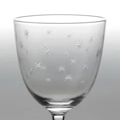 etched star wine glasses 250ml (set of 2) - clear etched star wine glasses 250ml (set of 2) - clear