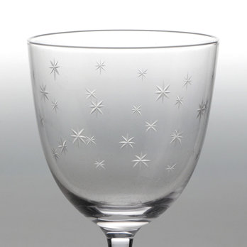 verres à vin gravés étoiles 250ml (lot de 2) - transparent