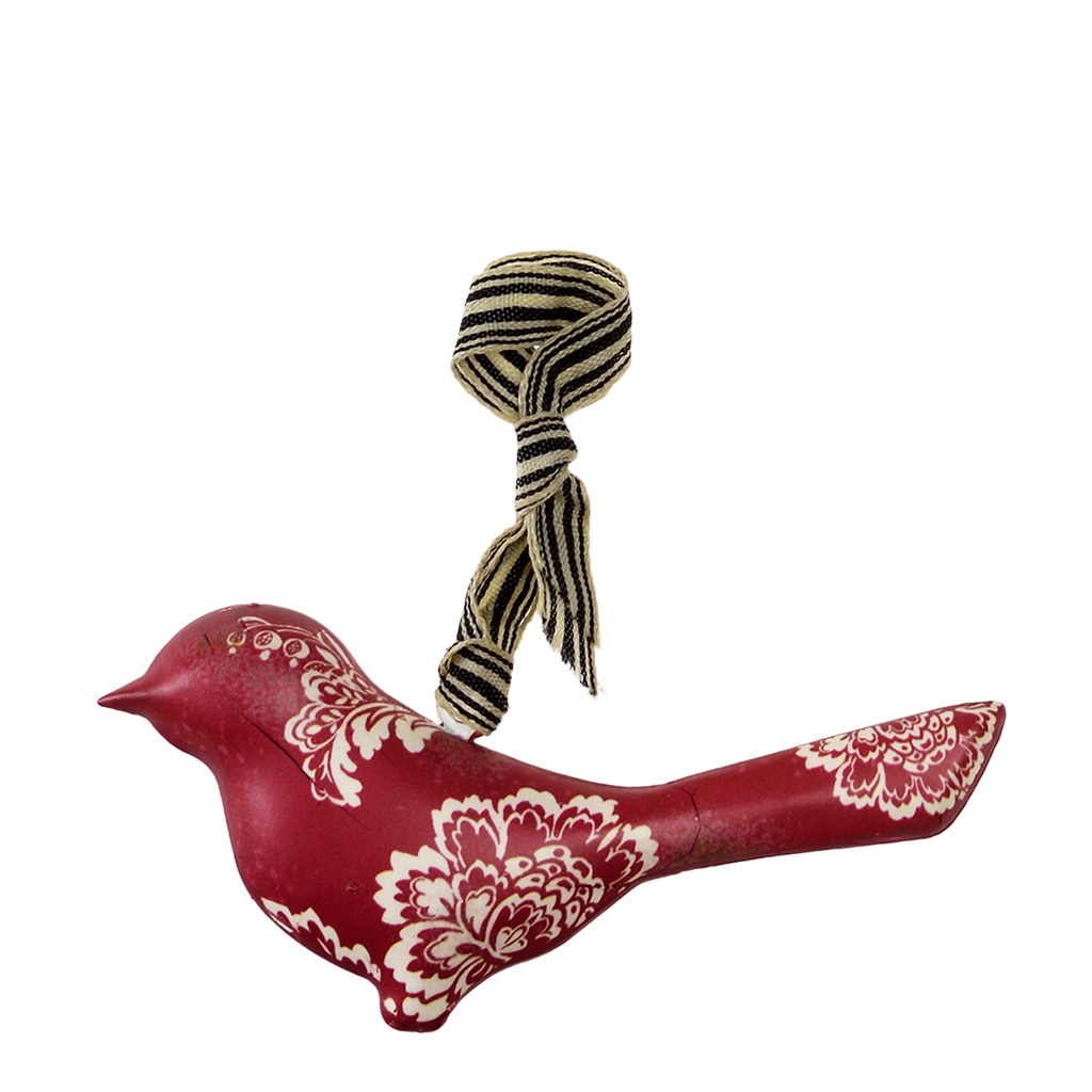 rustic metal bird hanging decoration (assorted colours)