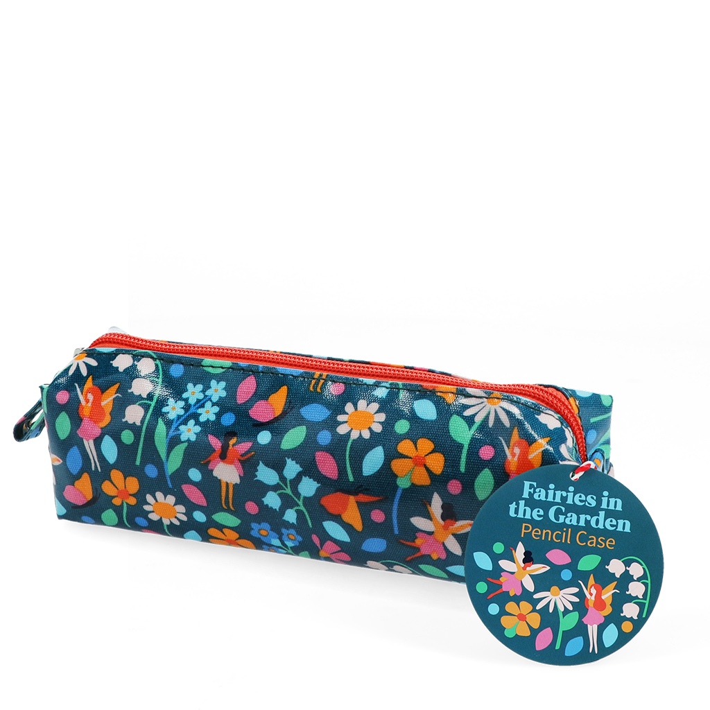 pencil case - fairies in the garden
