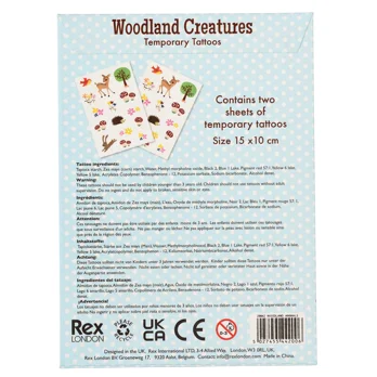 temporary tattoos - woodland creatures temporary tattoos - woodland creatures