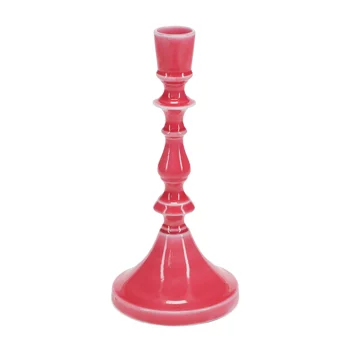 enamel candlestick (19cm) - vibrant pink enamel candlestick (19cm) - vibrant pink