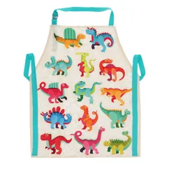 wipeable cotton children's apron - baby dinos wipeable cotton children's apron - baby dinos