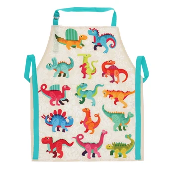wipeable cotton children's apron - baby dinos wipeable cotton children's apron - baby dinos