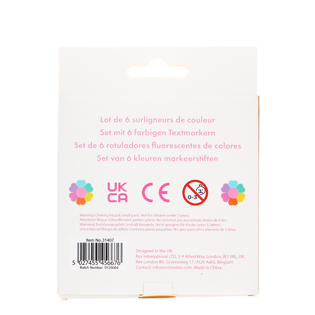 ensemble de surligneurs en forme de fleur - flower power