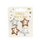star hair clips (set of 4) - gold and silver glitter