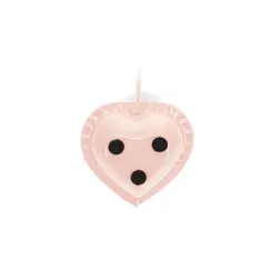 enamel heart-shaped chamberstick candle holder - pink enamel heart-shaped chamberstick candle holder - pink