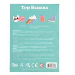 tatouages temporaires top banana (2 feuilles)