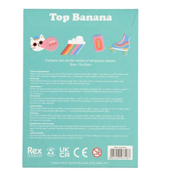 tatouages temporaires top banana (2 feuilles) tatouages temporaires top banana (2 feuilles)