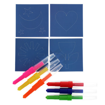 stylos magiques aux couleurs de l'arc-en-ciel