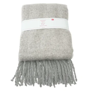 ultra soft woven blanket (127 x 152cm) - light grey ultra soft woven blanket (127 x 152cm) - light grey