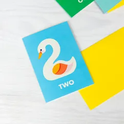 tarjeta de cumpleaños "dos" cisne