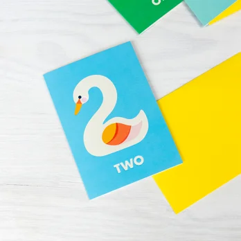 birthday card - swan 'two' birthday card - swan 'two'