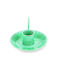 enamel chamberstick candle holder - green