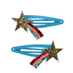 glitter hair clips (set of 2) - shooting star glitter hair clips (set of 2) - shooting star