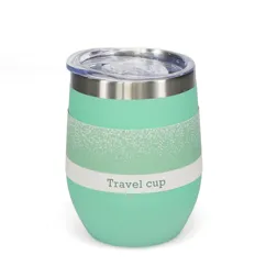 rubber coated travel cup 350ml - mint green rubber coated travel cup 350ml - mint green