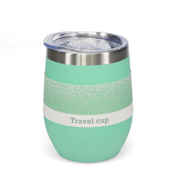 gummierter reisebecher 350ml - mintgrün