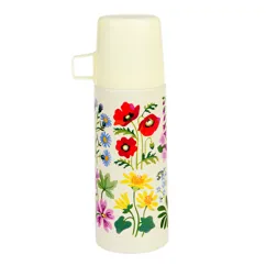 flask and cup - wild flowers