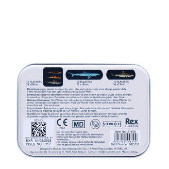 children's plasters in a tin (30 pcs) - sharks