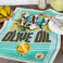 cotton tea towel - olive oil